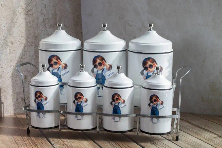 پاسماوری 7 پارچه با طرح دختر فانتزی