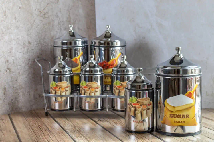 پاسماوری 7 پارچه با طرح وینتیج اروپایی استیل