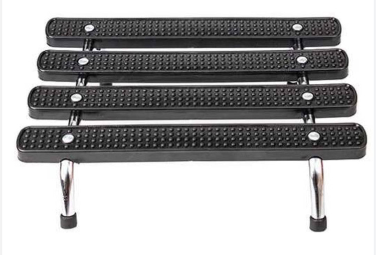 زیرپایی ثابت فلزی مشکی با روکش ضد لغزش